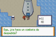 Combate contra Axel después de curar al Ampharos del faro
